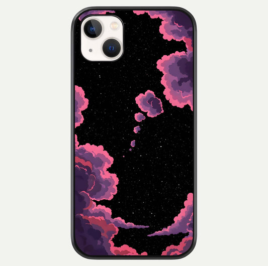 Cosmic Cloud Journey Glass Case For iPhone 14 Plus by Custom World
