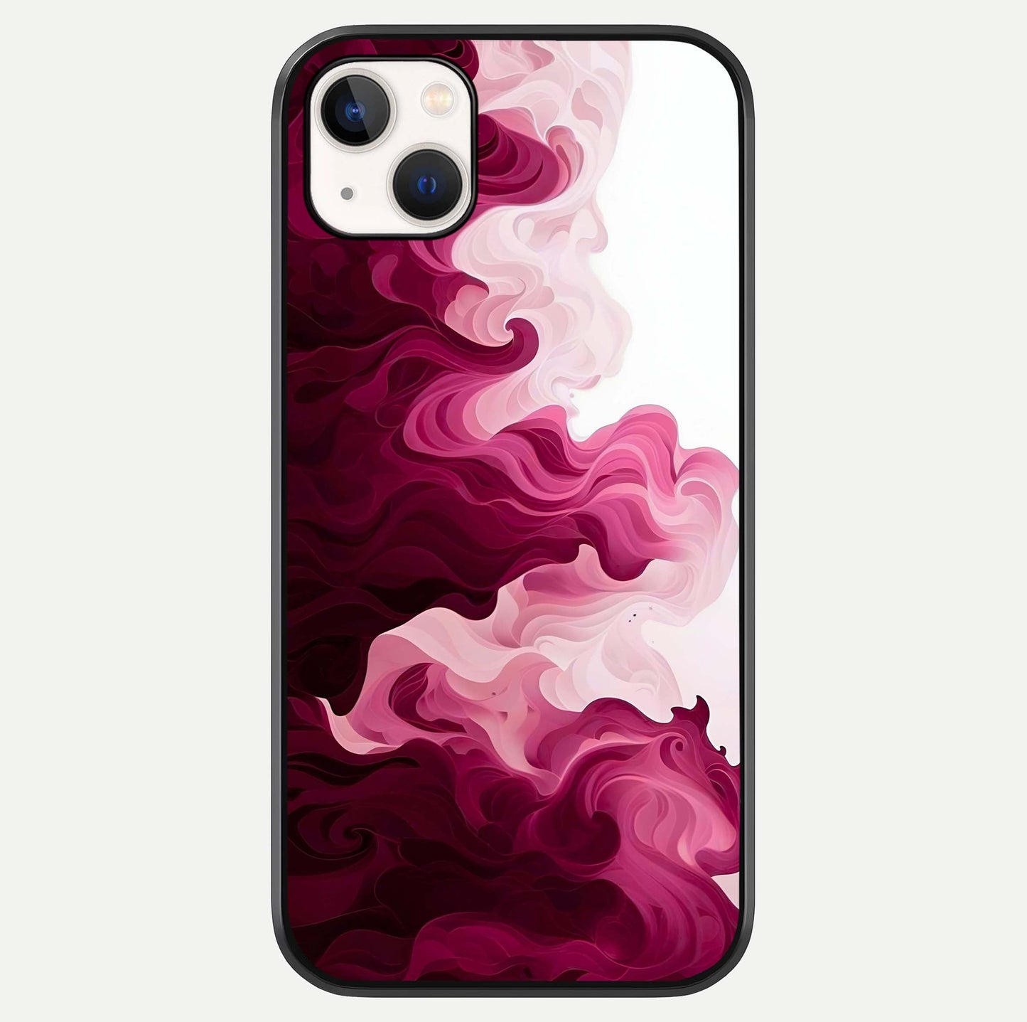 Crimson Wave Flow Glass Case For iPhone 14 Plus by Custom World