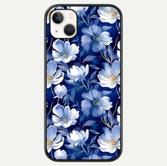 Cute Floral Patterns Glass Case For iPhone 14 Plus by Custom World