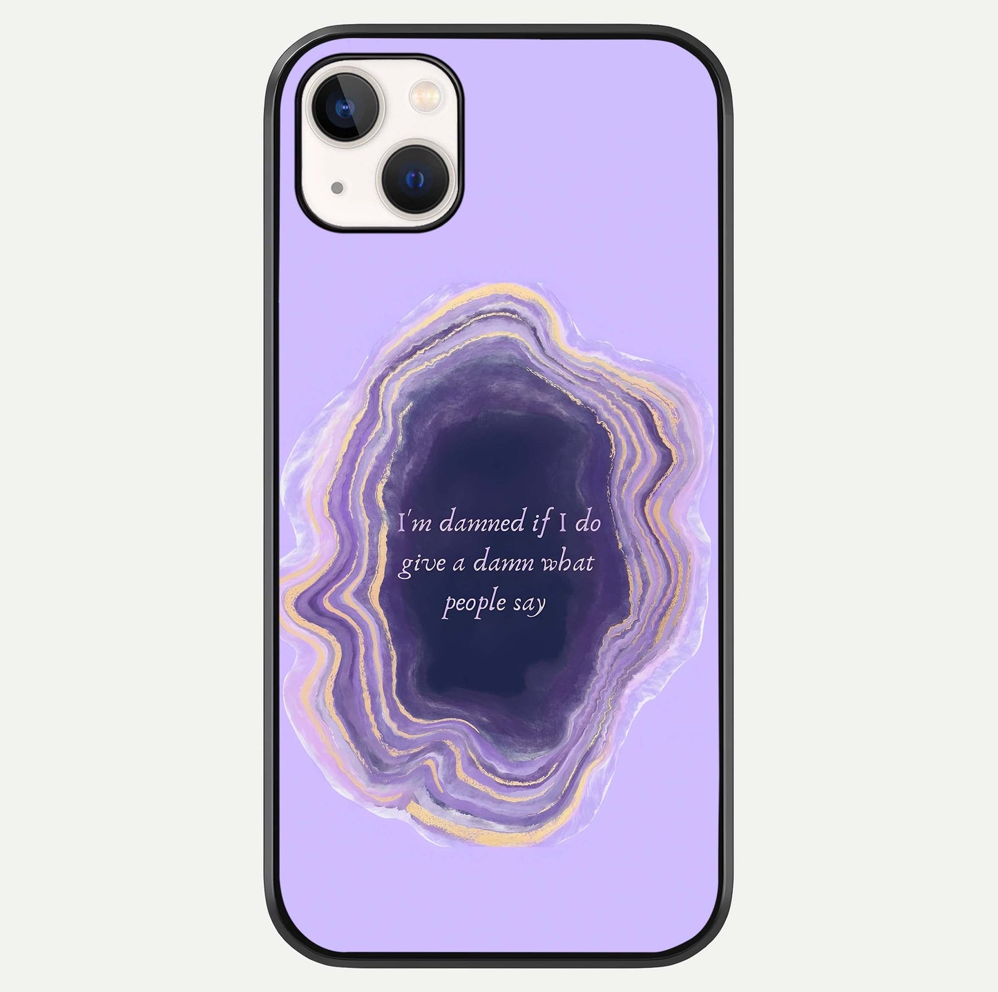 Damned People Quote Glass Case For iPhone 14 Plus by Custom World