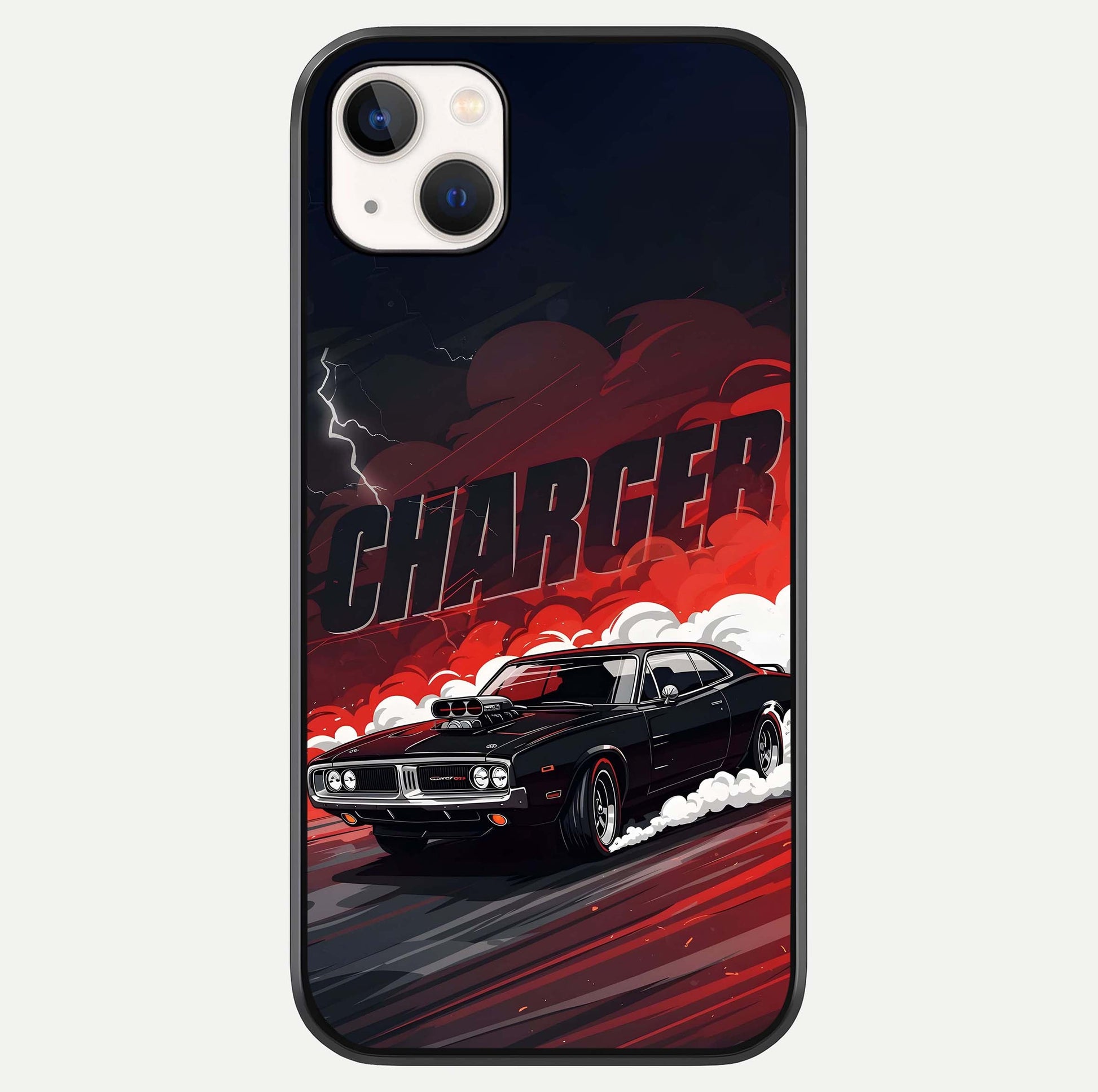 Dark Charger Fury Glass Case For iPhone 14 Plus by Custom World