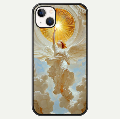 Divine Light Angel Glass Case For iPhone 14 Plus by Custom World