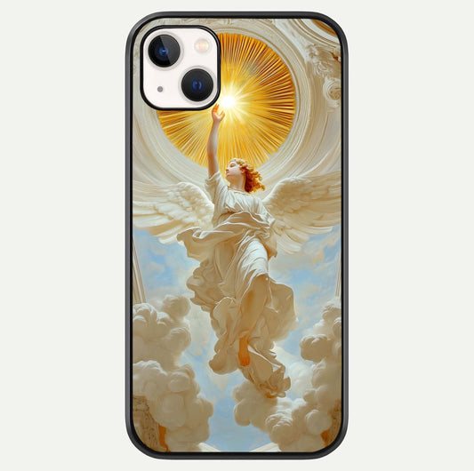 Divine Light Angel Glass Case For iPhone 14 Plus by Custom World