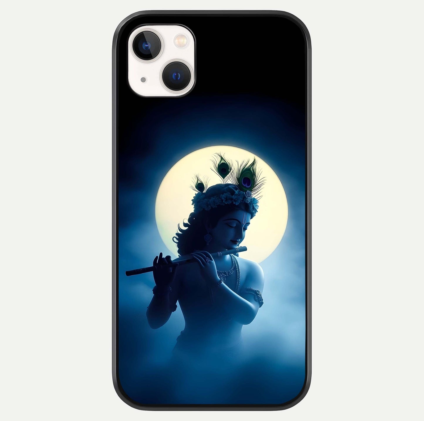 Divine Moon Flute Glass Case For iPhone 14 Plus by Custom World