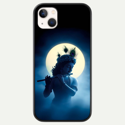 Divine Moon Flute Glass Case For iPhone 14 Plus by Custom World