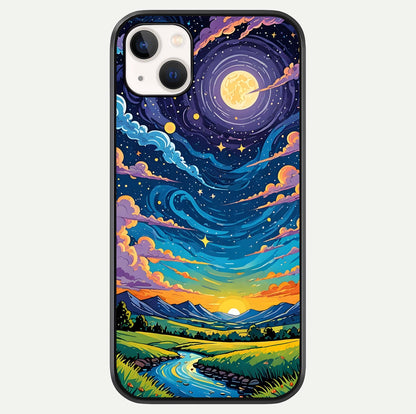 Dreamy Night Landscape Glass Case For iPhone 14 Plus by Custom World