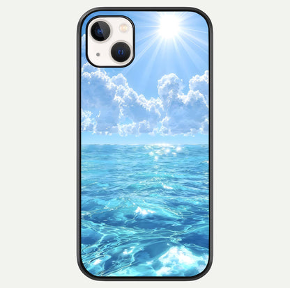 Endless Ocean Horizon Glass Case For iPhone 14 Plus by Custom World