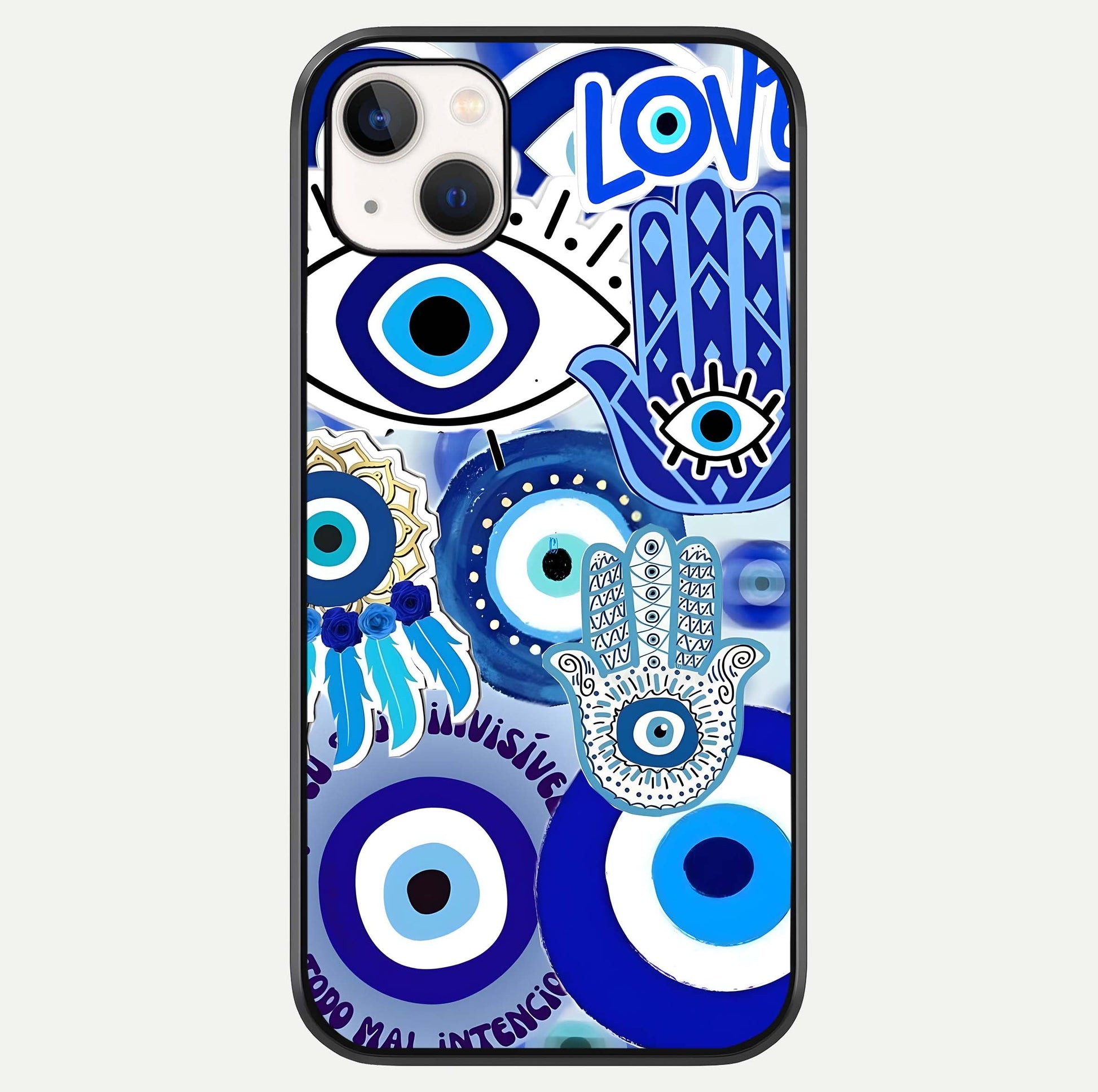 Evil Eyes Dream Glass Case For iPhone 14 Plus by Custom World