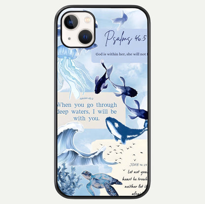 Faithful Ocean Promise Glass Case For iPhone 14 Plus by Custom World