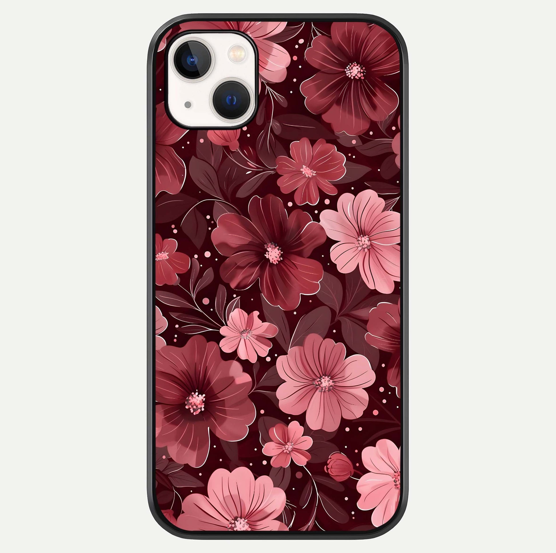 Flower Blush Bloom Glass Case For iPhone 14 Plus by Custom World