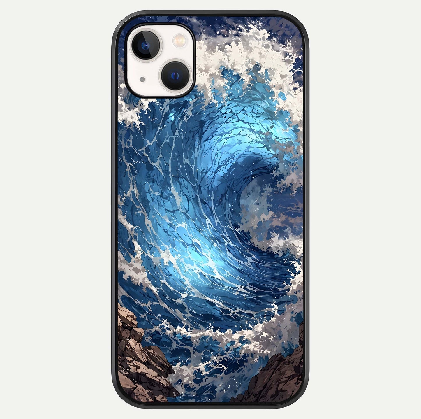 Giant Ocean Wave Glass Case For iPhone 14 Plus by Custom World
