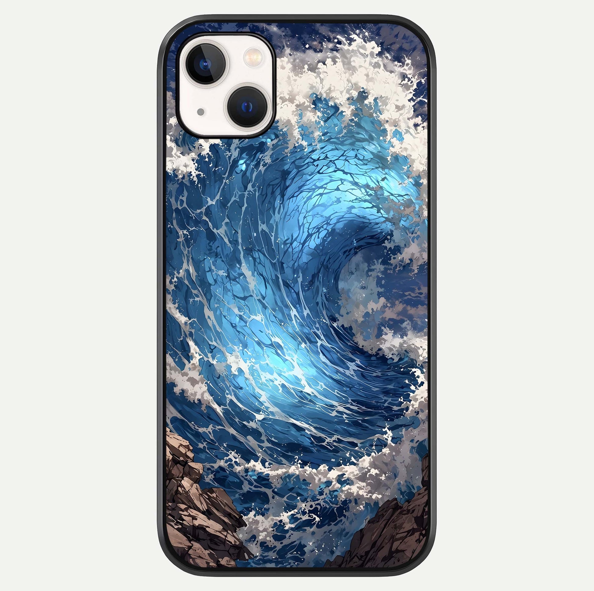 Giant Ocean Wave Glass Case For iPhone 14 Plus by Custom World