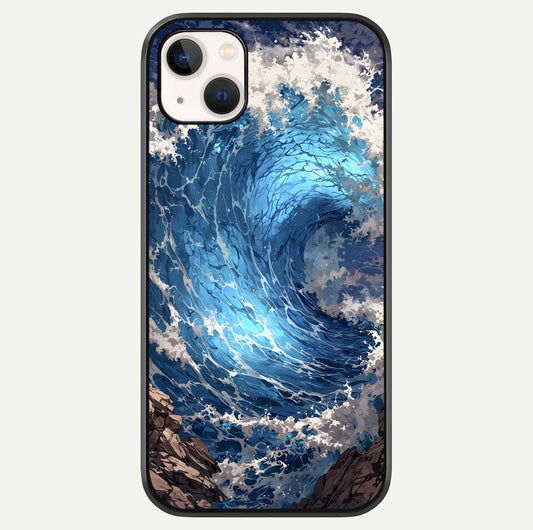 Giant Ocean Wave Glass Case For iPhone 14 Plus by Custom World