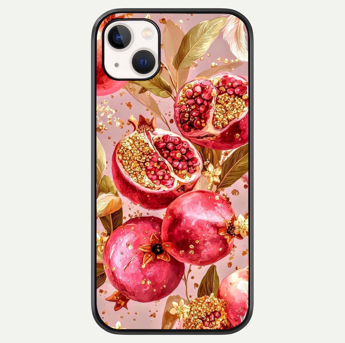 Golden Bloom Glow Glass Case For iPhone 14 Plus by Custom World