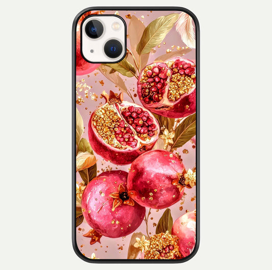 Golden Bloom Glow Glass Case For iPhone 14 Plus by Custom World