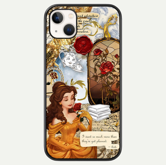 Golden Dream Belle Glass Case For iPhone 14 Plus by Custom World