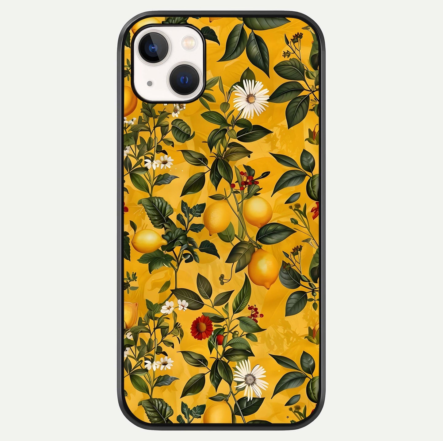 Golden Lemon Field Glass Case For iPhone 14 Plus by Custom World