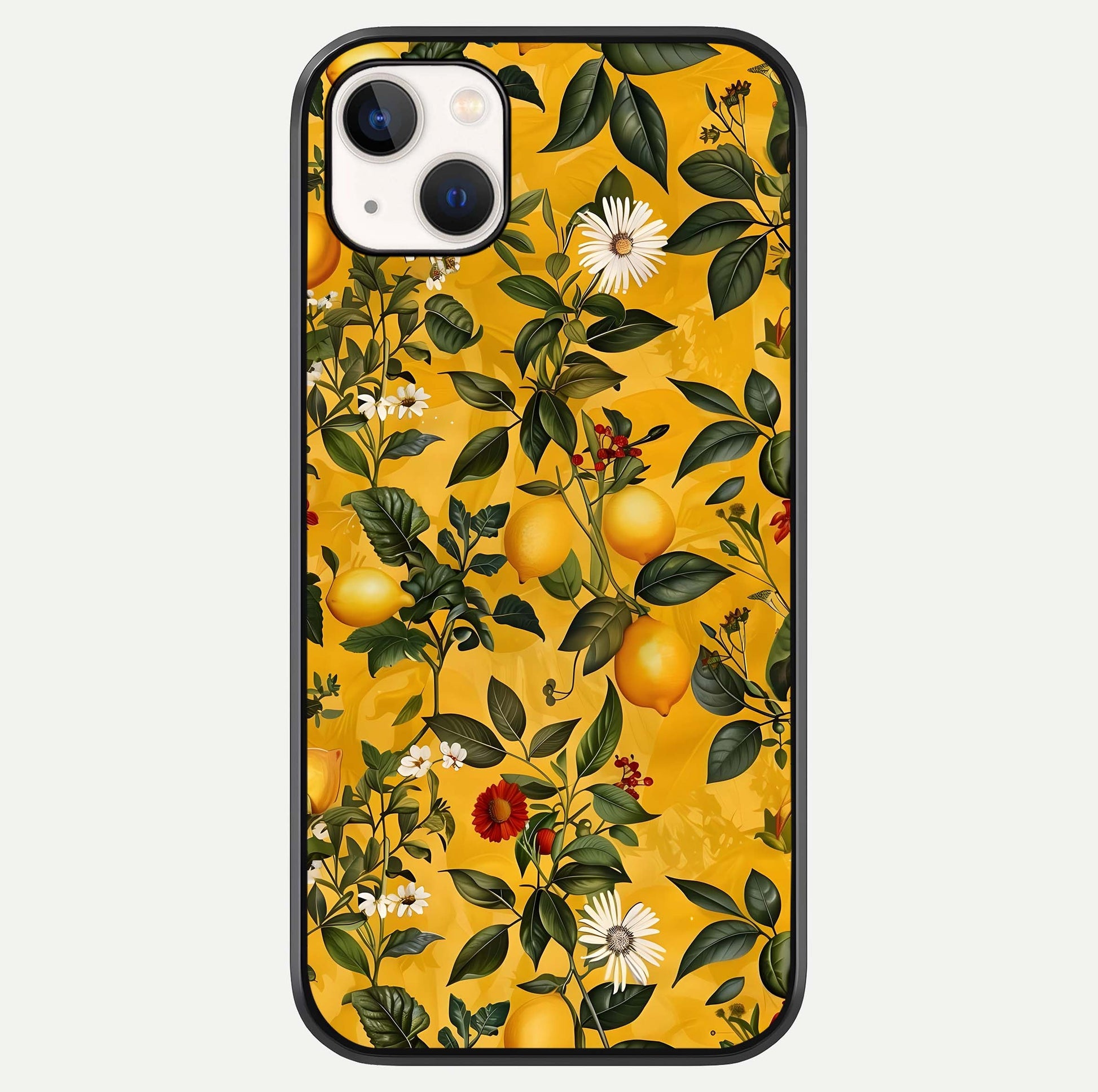 Golden Lemon Field Glass Case For iPhone 14 Plus by Custom World