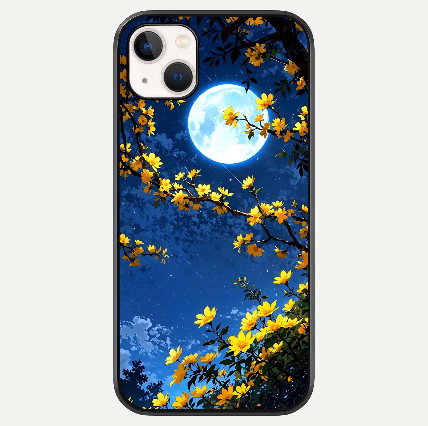 Golden Night Glow Glass Case For iPhone 14 Plus by Custom World