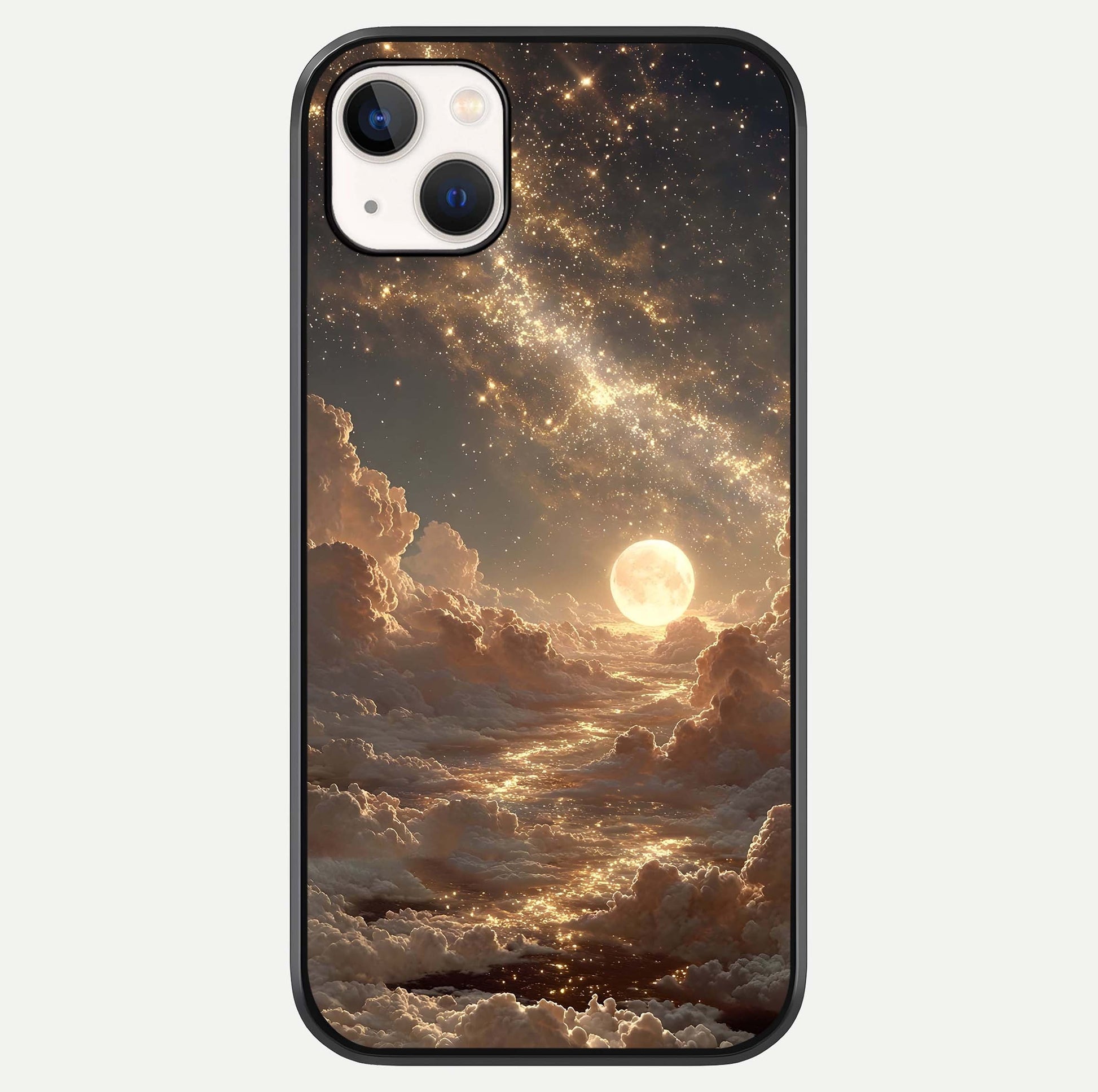 Golden Sky Dream Glass Case For iPhone 14 Plus by Custom World