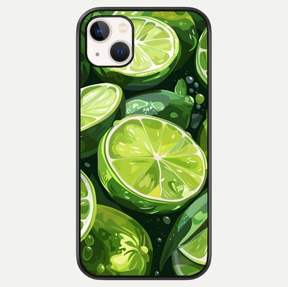 Green Lemon Glass Case For iPhone 14 Plus by Custom World
