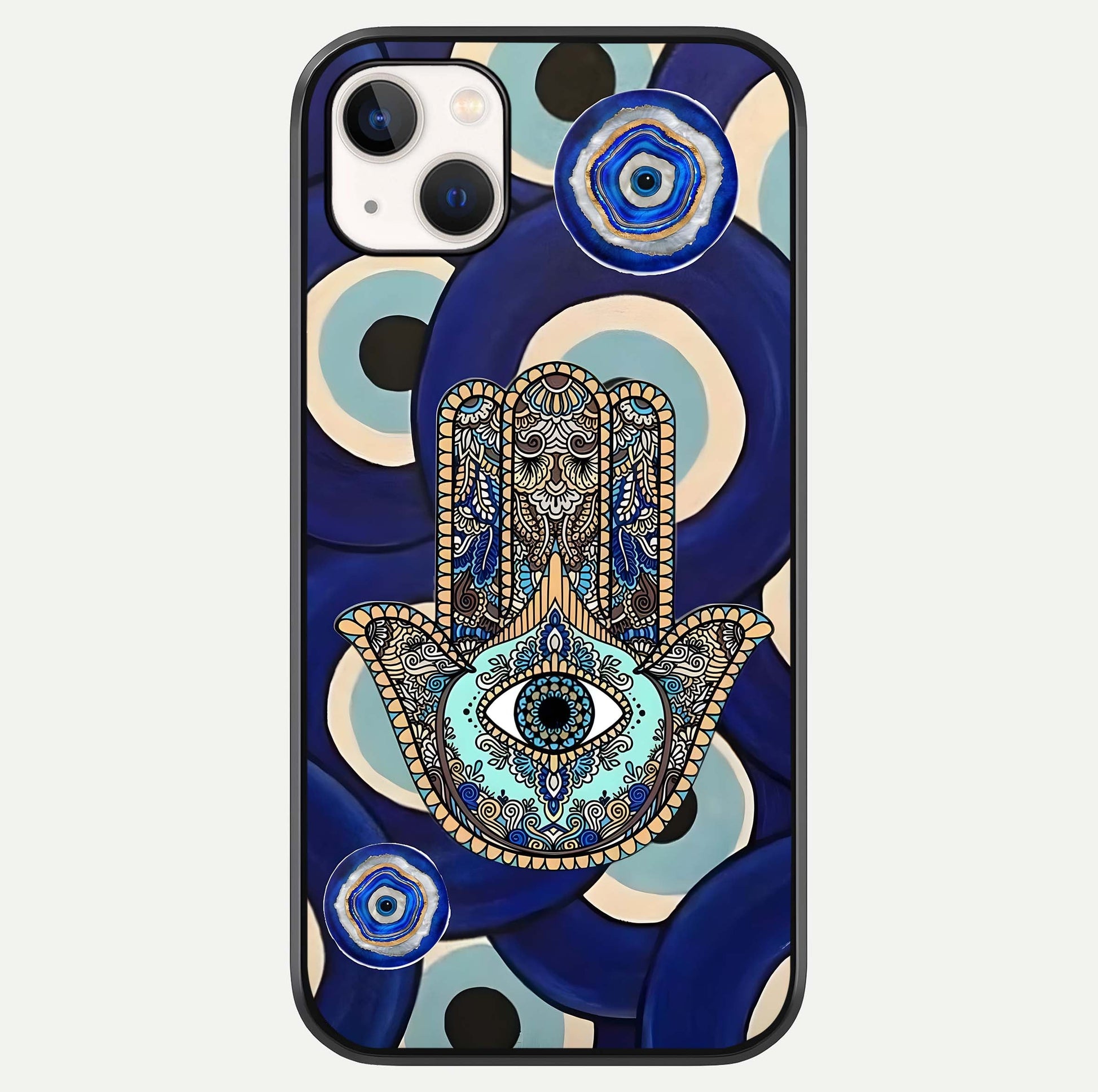 Hamsa Divine Guard Glass Case For iPhone 14 Plus by Custom World