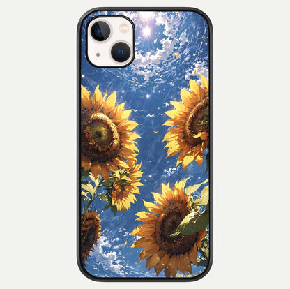 Heavenly Sunflower Rise Glass Case For iPhone 14 Plus by Custom World