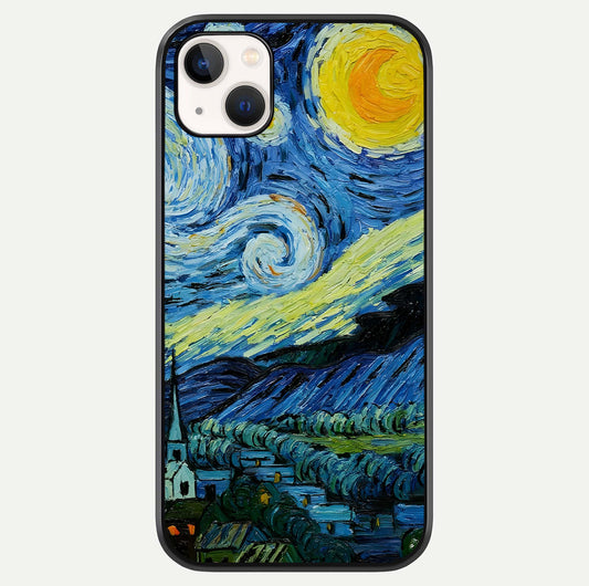 Inspired Van Gogh Art Glass Case For iPhone 14 Plus by Custom World