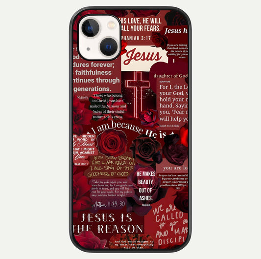 Jesus Love Heals Glass Case For iPhone 14 Plus by Custom World