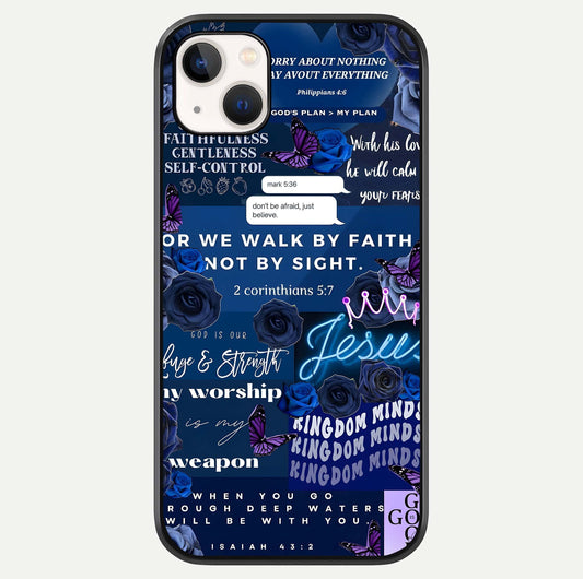 Kingdom Faith Glow Glass Case For iPhone 14 Plus by Custom World