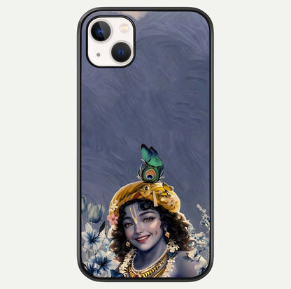 Lord Krishna Glass Case For iPhone 14 Plus by Custom World