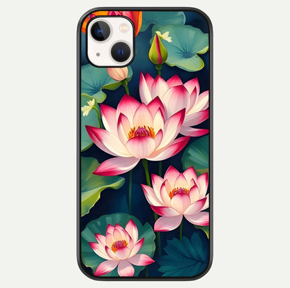 Lotus Dream Serenity Glass Case For iPhone 14 Plus by Custom World