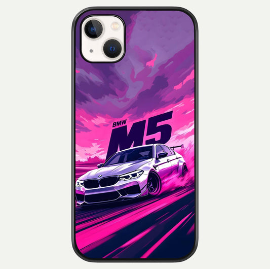 MS Neon Car Glass Case For iPhone 14 Plus by Custom World