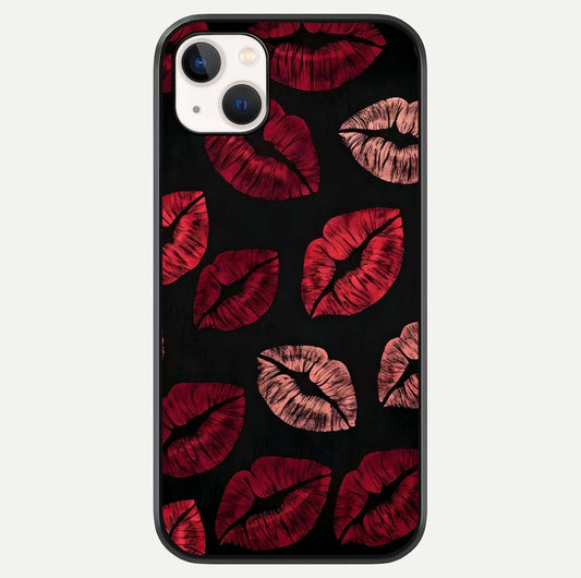 Midnight Kiss Love Glass Case For iPhone 14 Plus by Custom World