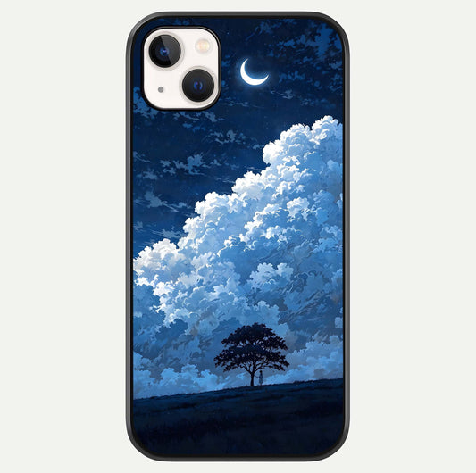 Midnight Sky Serenity Glass Case For iPhone 14 Plus by Custom World