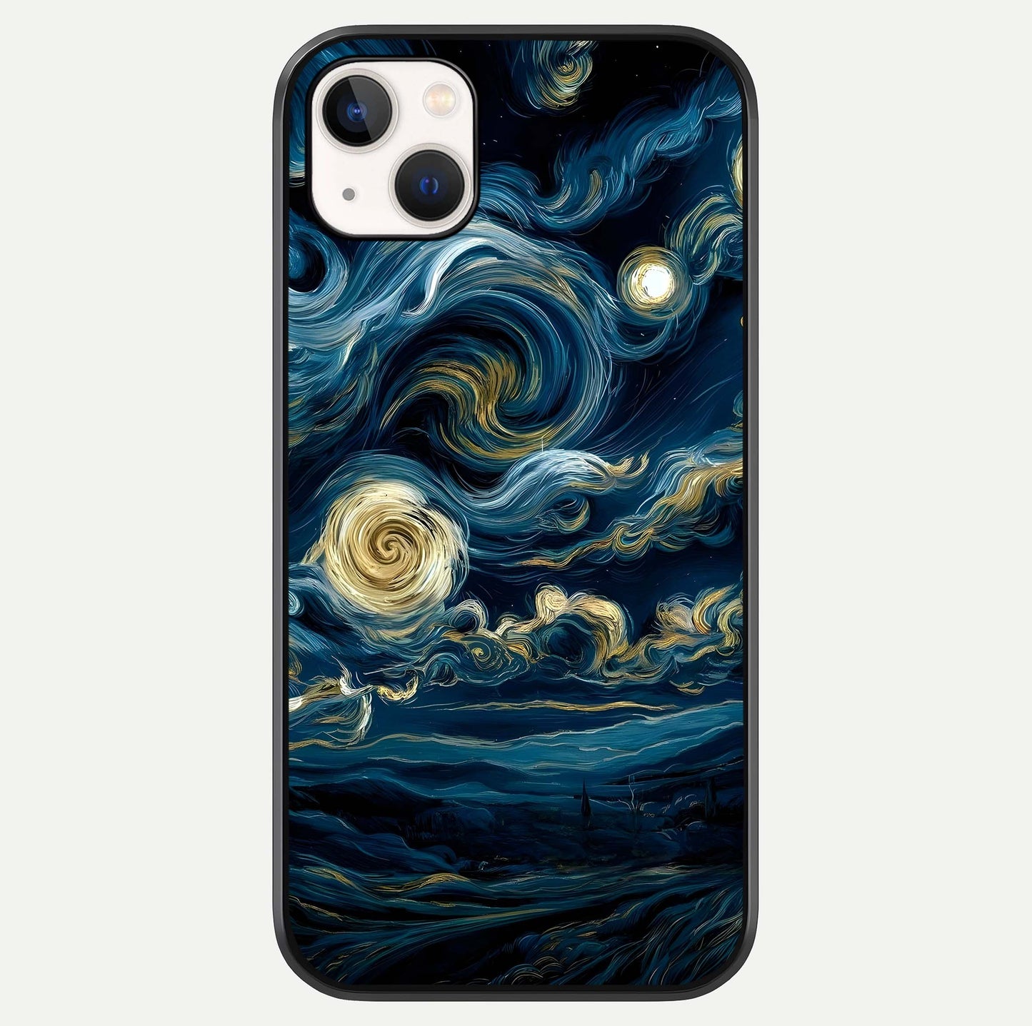 Midnight Sky Whirl Glass Case For iPhone 14 Plus by Custom World