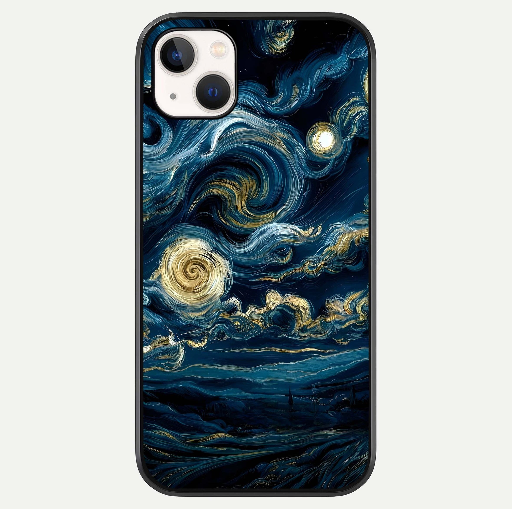 Midnight Sky Whirl Glass Case For iPhone 14 Plus by Custom World
