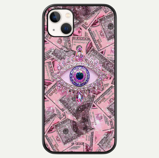 Money Eye Luxe Glass Case For iPhone 14 Plus by Custom World