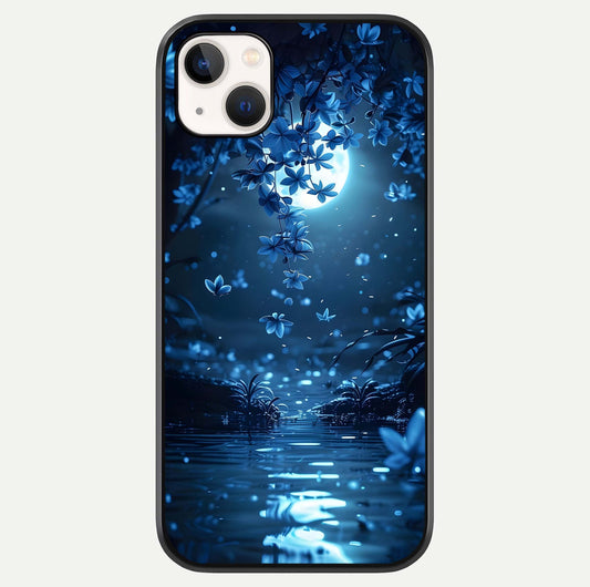 Moonlight Petal Dream Glass Case For iPhone 14 Plus by Custom World