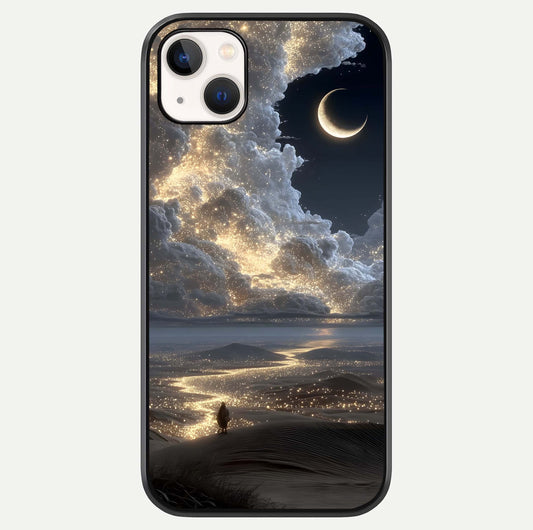 Moonlight Spark Path Glass Case For iPhone 14 Plus by Custom World