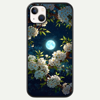 Moonlit Blossom Dream Glass Case For iPhone 14 Plus by Custom World