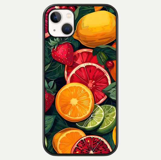 Multiple Fruits Glass Case For iPhone 14 Plus by Custom World