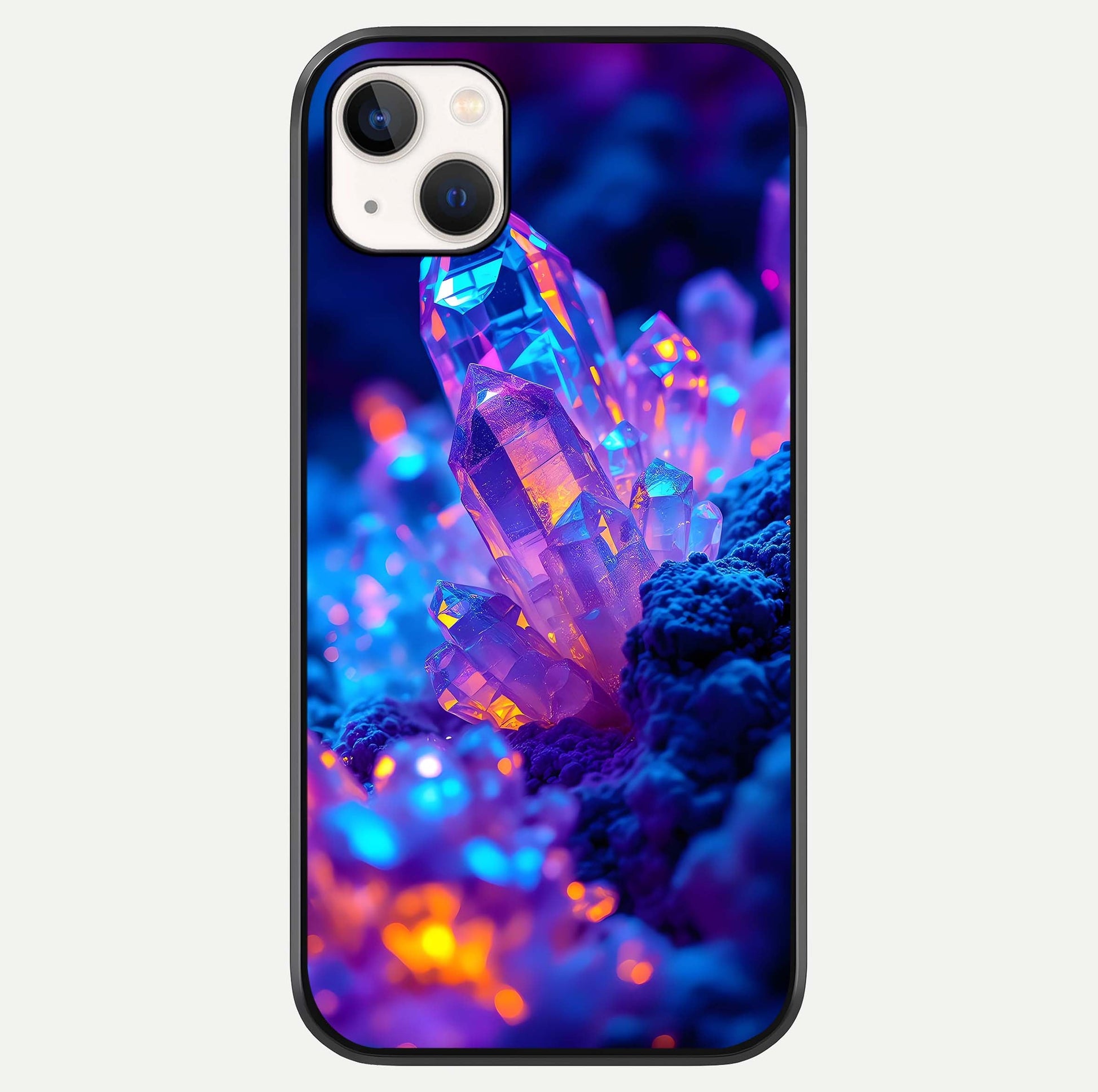 Neon Aura Shards Glass Case For iPhone 14 Plus by Custom World