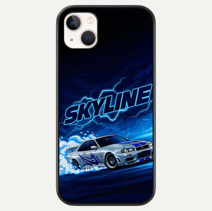 Neon Drift Beast Glass Case For iPhone 14 Plus by Custom World