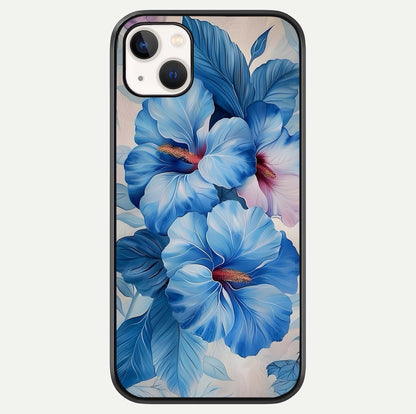 Ocean Hibiscus Grace Glass Case For iPhone 14 Plus by Custom World