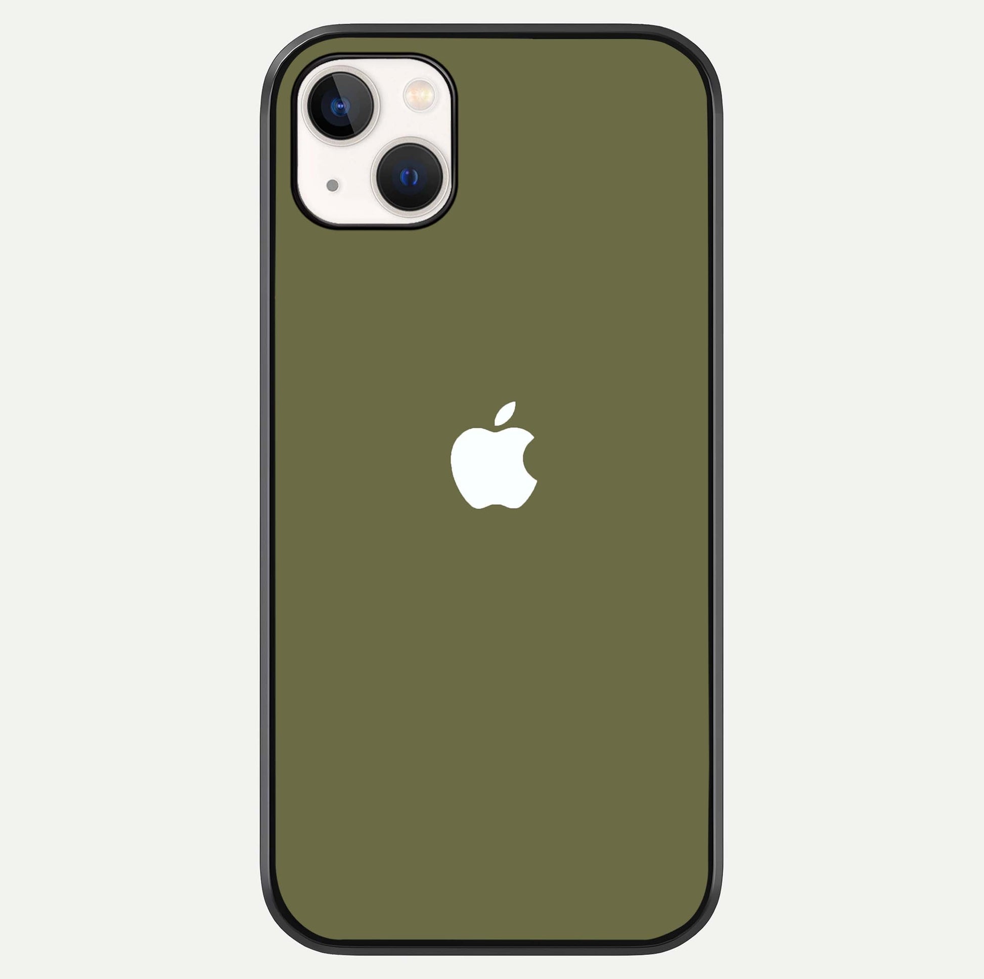Olive Matte Essence Glass Case For iPhone 14 Plus by Custom World