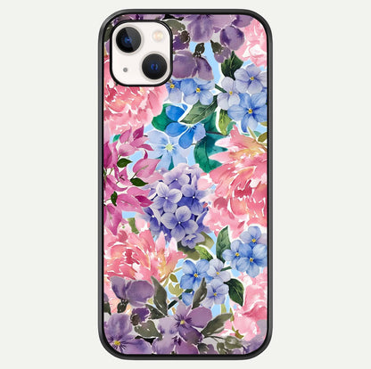 Pastel Floral Mix Glass Case For iPhone 14 Plus by Custom World