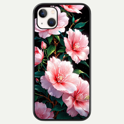 Peach Flower Glass Case For iPhone 14 Plus by Custom World
