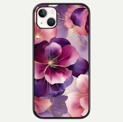 Pink Bouquet Florals Glass Case For iPhone 14 Plus by Custom World