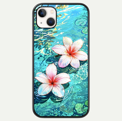Pink Flowers in Water Glass Case For iPhone 14 Plus by Custom World